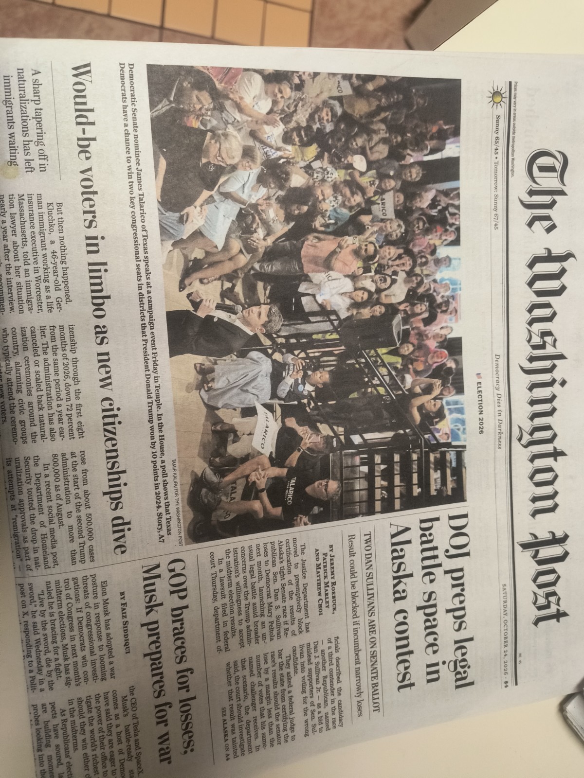 The Washington Post Saturday October 24 2026 The Washington Post Saturday October 24 2026