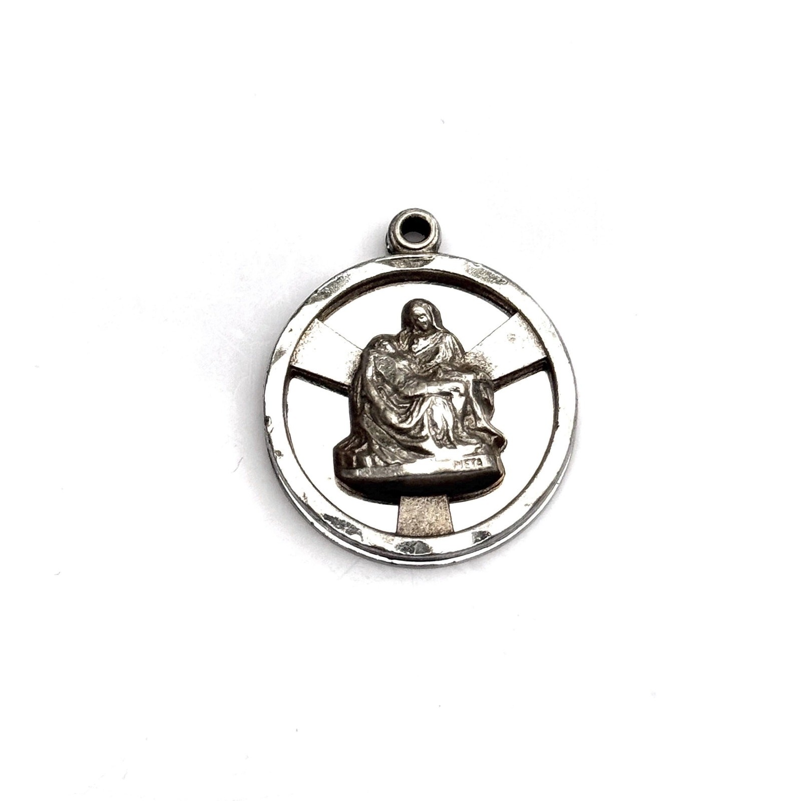 Vintage Sterling Silver New York World's Fair Pieta Souvenir Articulated Medal