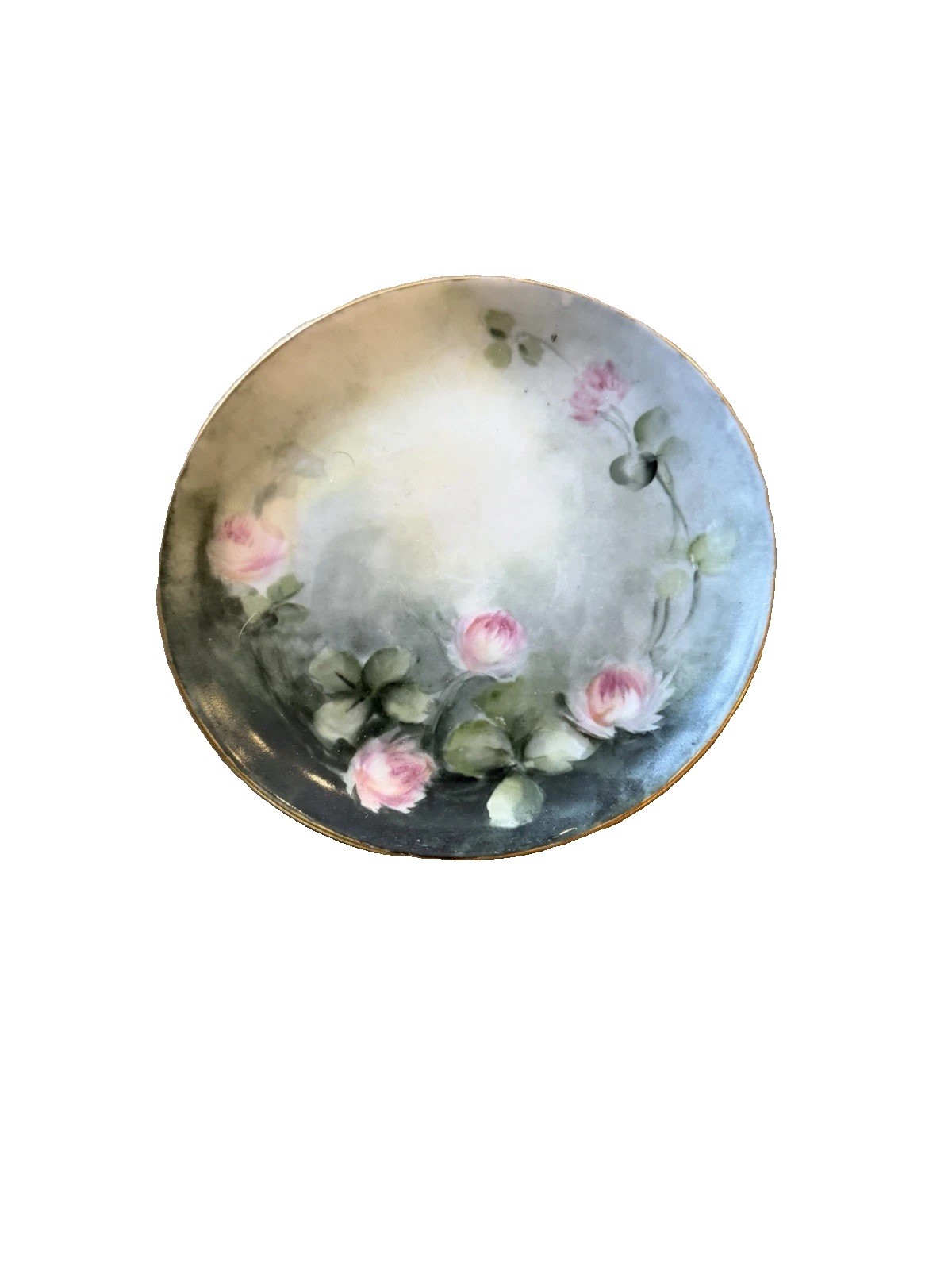 Mavaleix, Mandavy & Balleroy, Limoge Desert Plate Floral Art Nouveau Antique