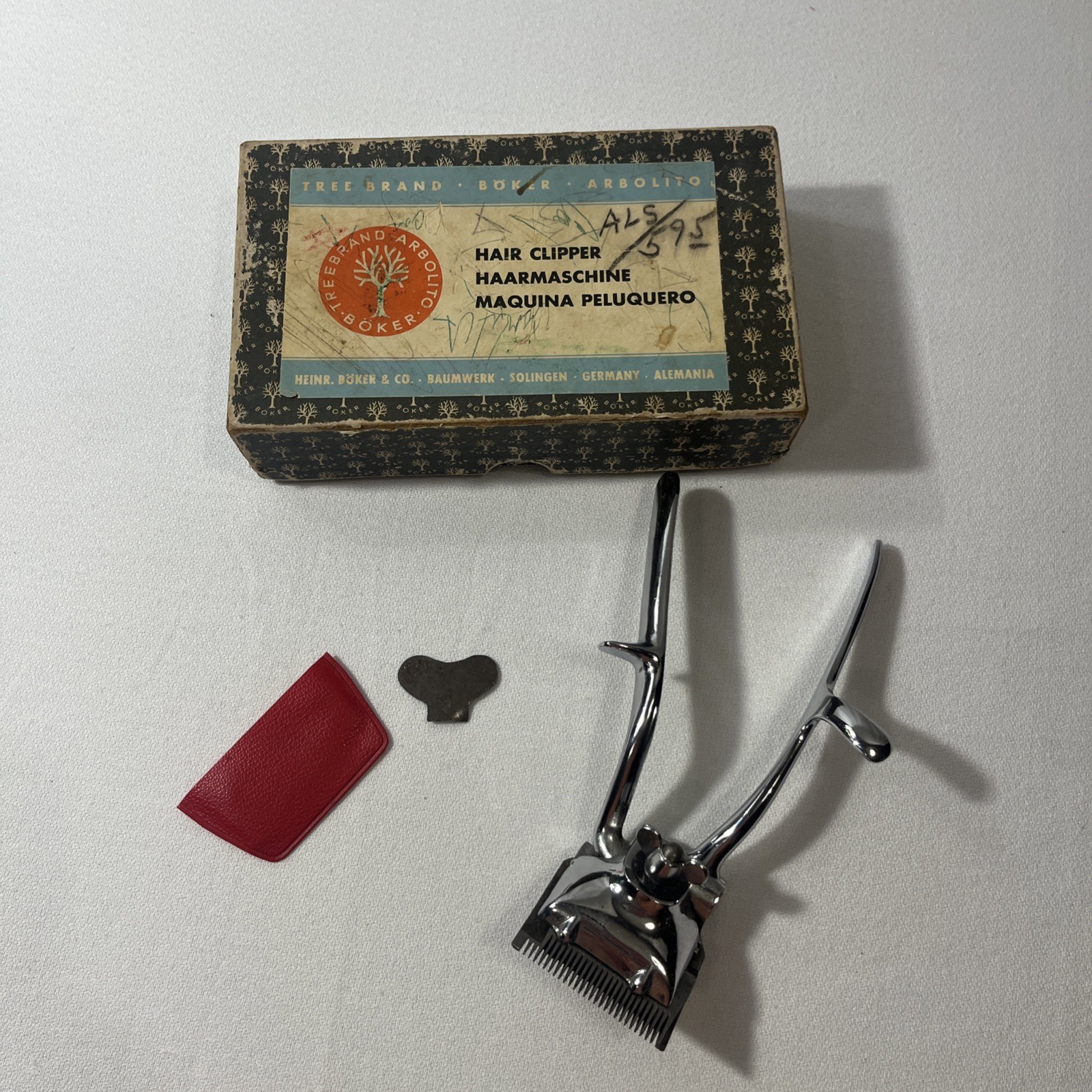 VTG Boker Arbolito Manual Hair Clipper Solingen Germany TREE BRAND logo Original VTG Boker Arbolito Manual Hair Clipper Solingen Germany TREE BRAND logo Original