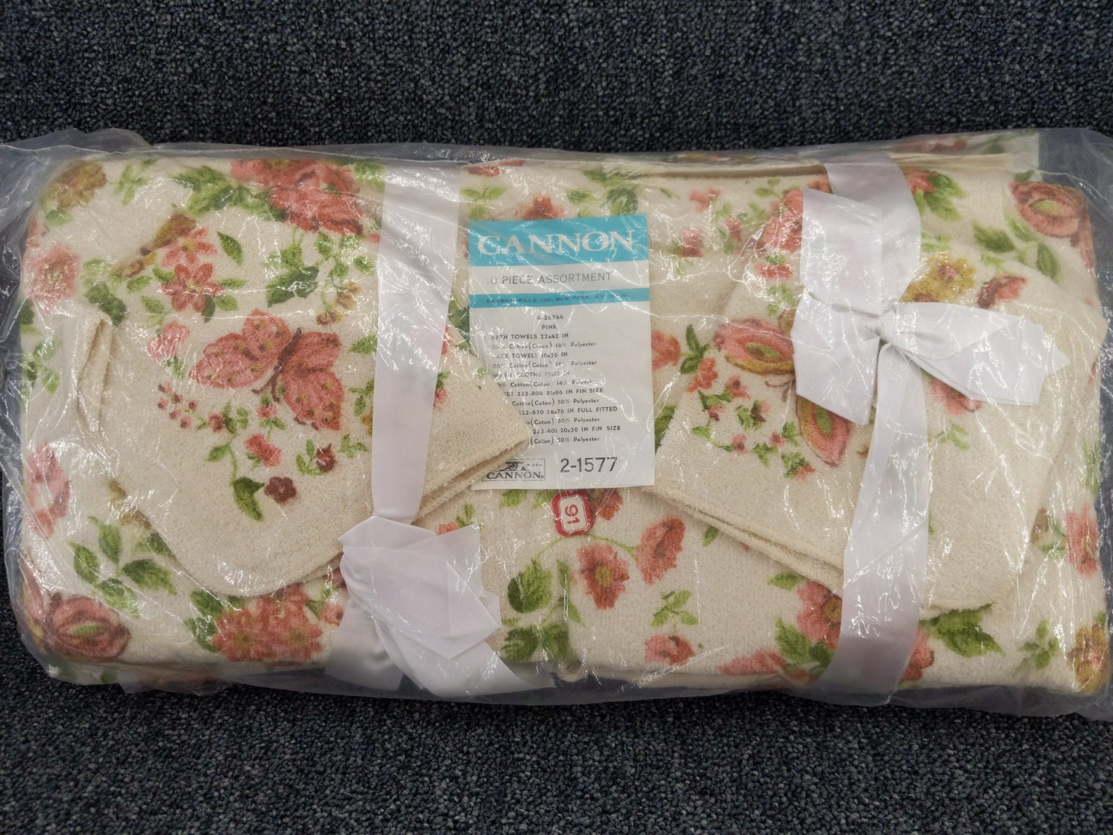 vtg 60s 70s Cannon Matching Towel & Full Sheet Set 10pc Floral Butterfly vtg 60s 70s Cannon Matching Towel & Full Sheet Set 10pc Floral Butterfly