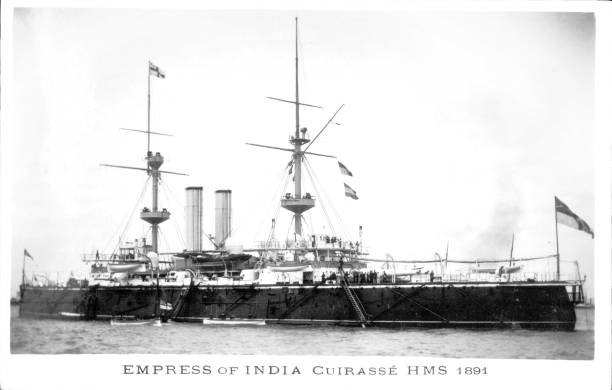 British Royal Navy Battleship Cruiser Hms Empress Of Indiana Shipping Old Photo British Royal Navy Battleship Cruiser Hms Empress Of Indiana Shipping Old Photo