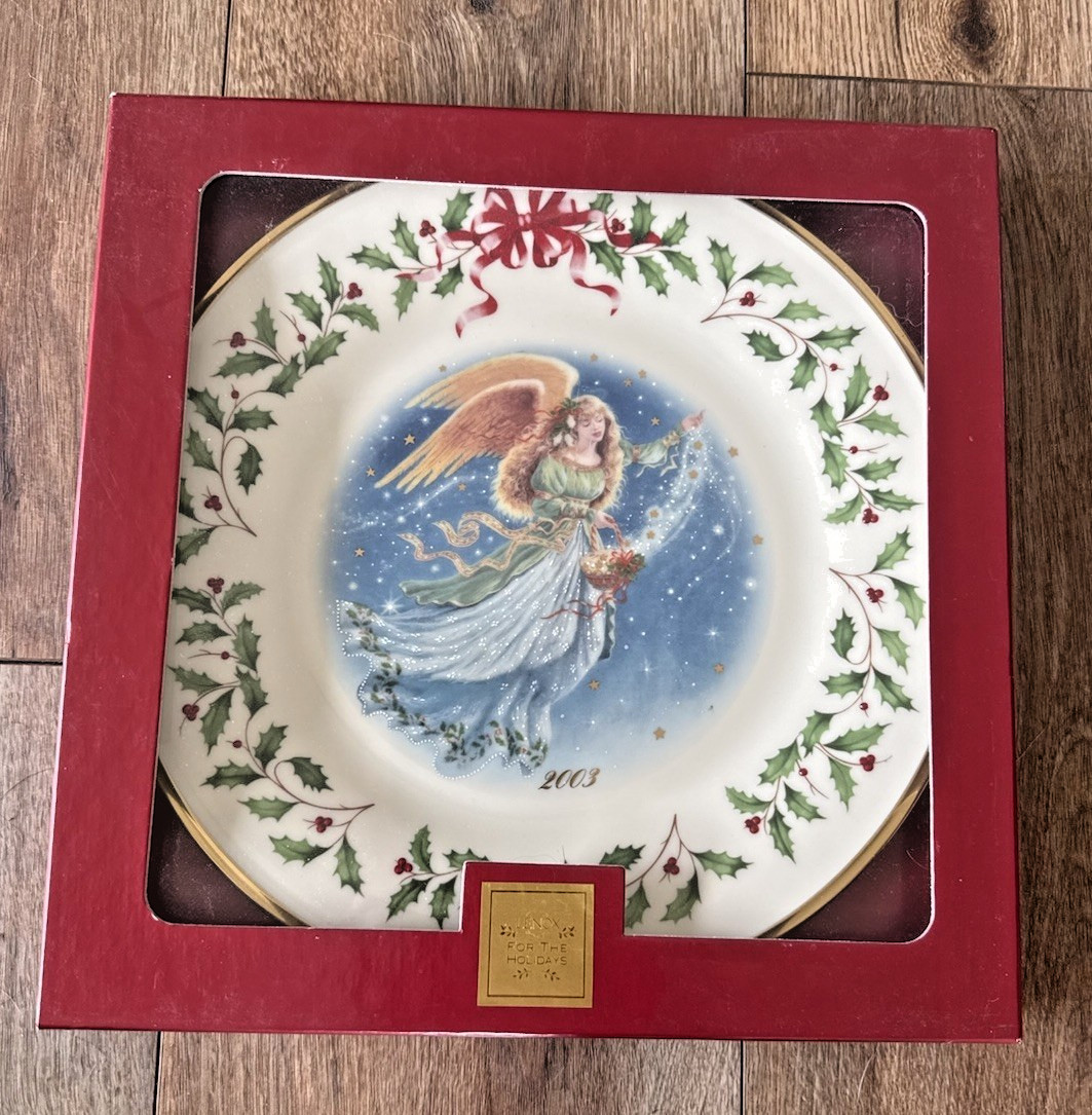 Lenox Annual 2003 Annual Christmas Plate in Box NIB 13th Series Angel NRFB