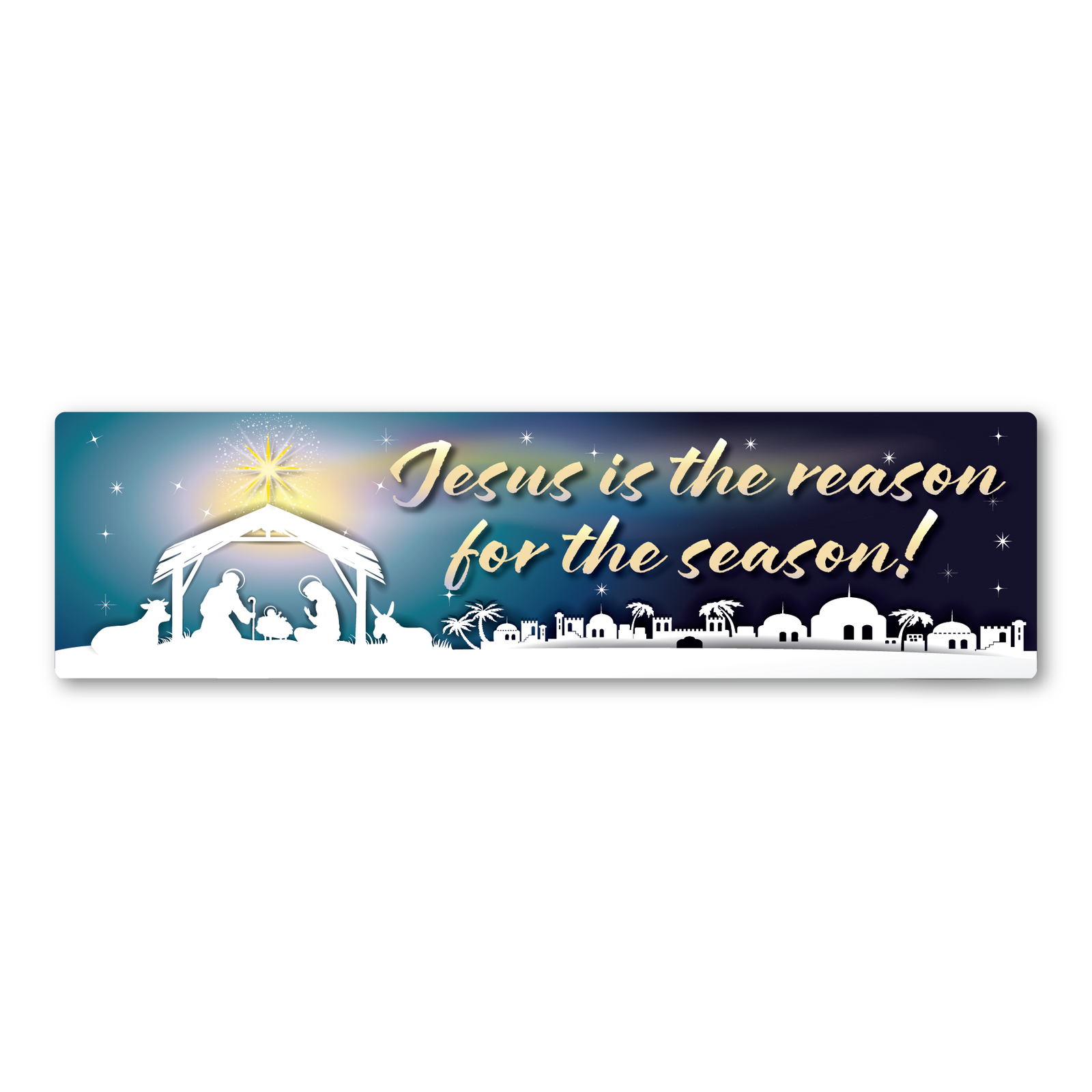 Jesus is the Reason Bumper Strip Magnet Jesus is the Reason Bumper Strip Magnet