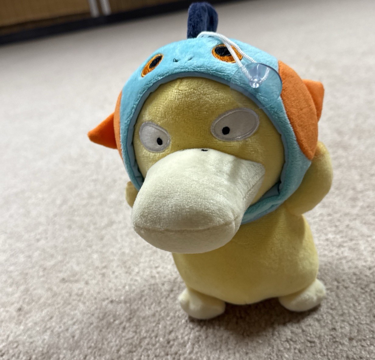 Pokemon Psyduck in Marshtomp poncho very cute plush UNOFFICIAL noTag Pokemon Psyduck in Marshtomp poncho very cute plush UNOFFICIAL noTag