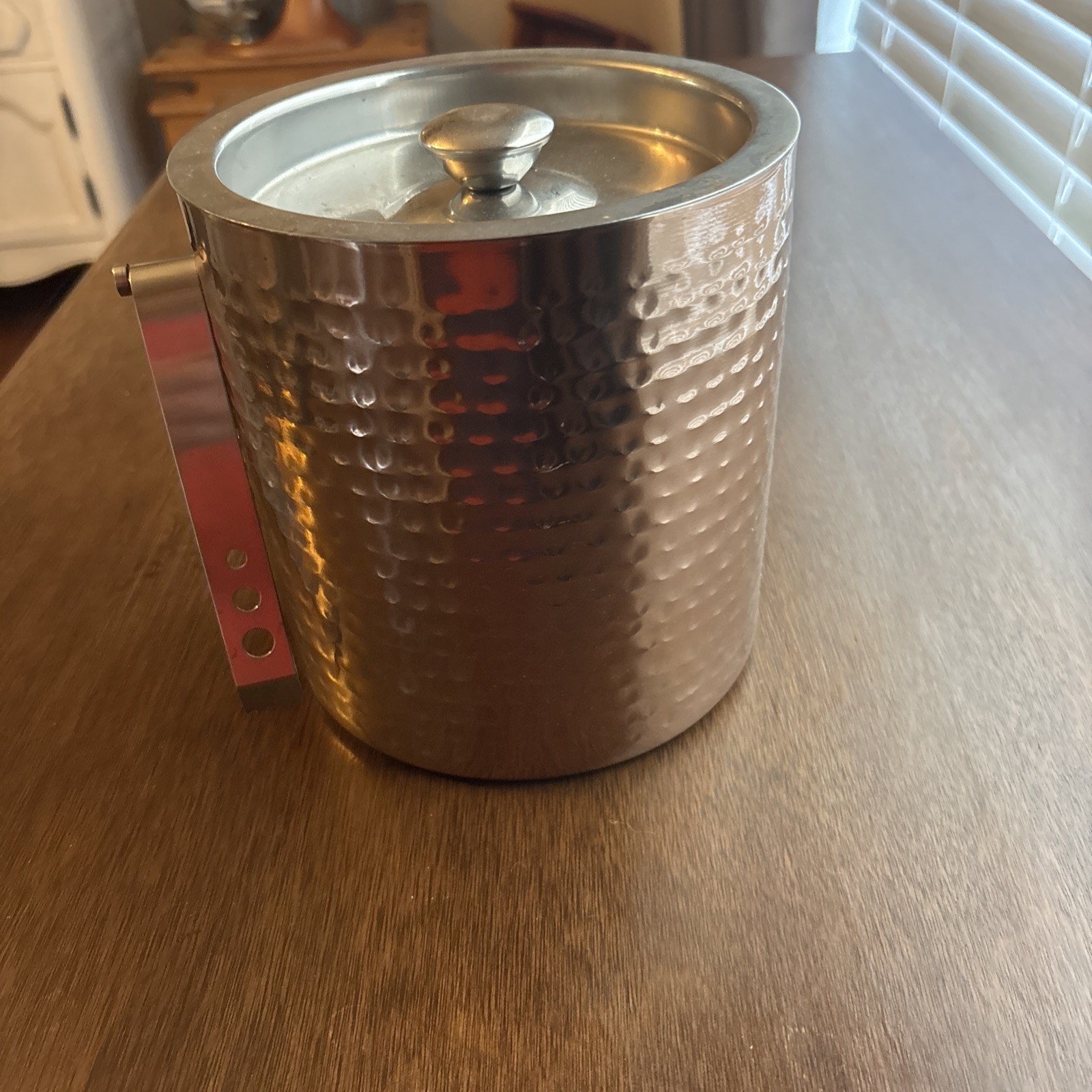 Copper and silver finish Ice Bucket- Good Condition