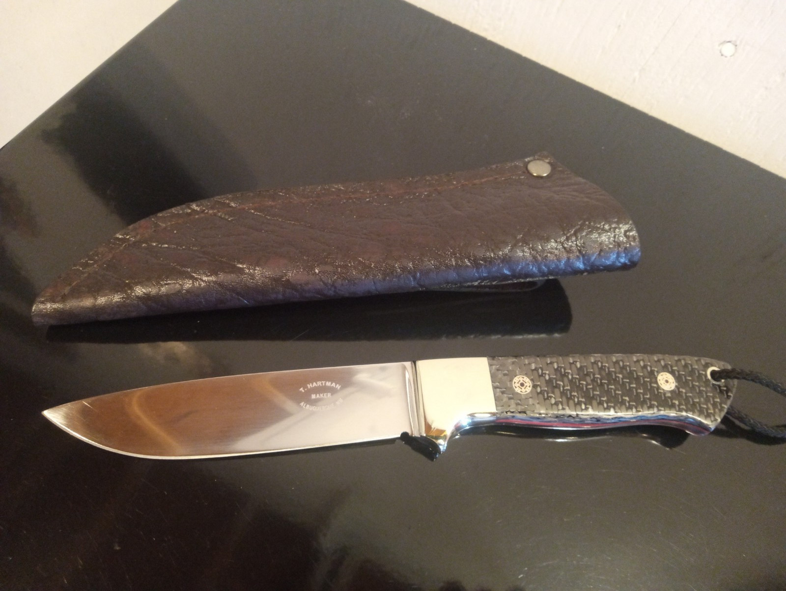 Rare TIM HARTMAN (N.M.) Custom 9'' Sleek and Beautiful Knife. CPM154 Blade. NICE Rare TIM HARTMAN (N.M.) Custom 9'' Sleek and Beautiful Knife. CPM154 Blade. NICE