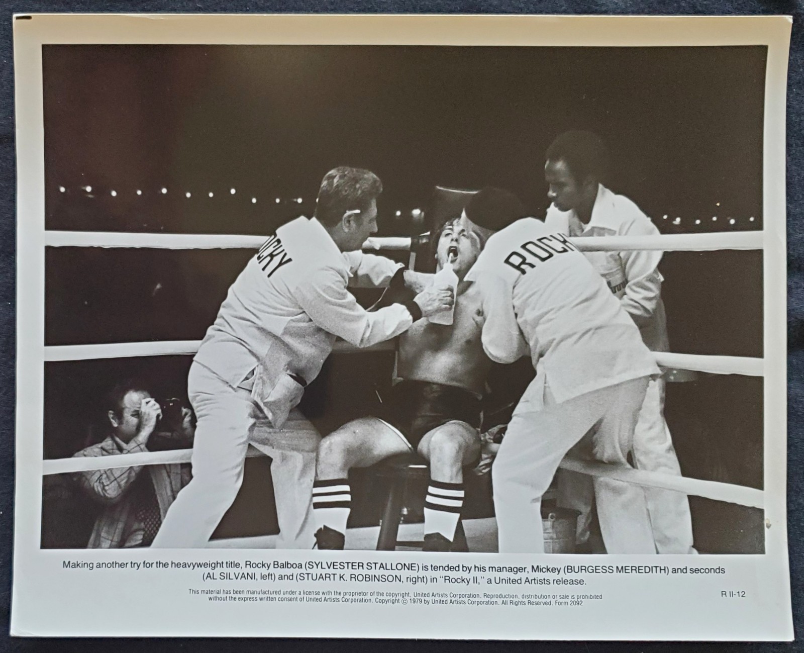 1976 Sylvester Stallone Rocky United Artists Hollywood 8x10 Studio Photograph