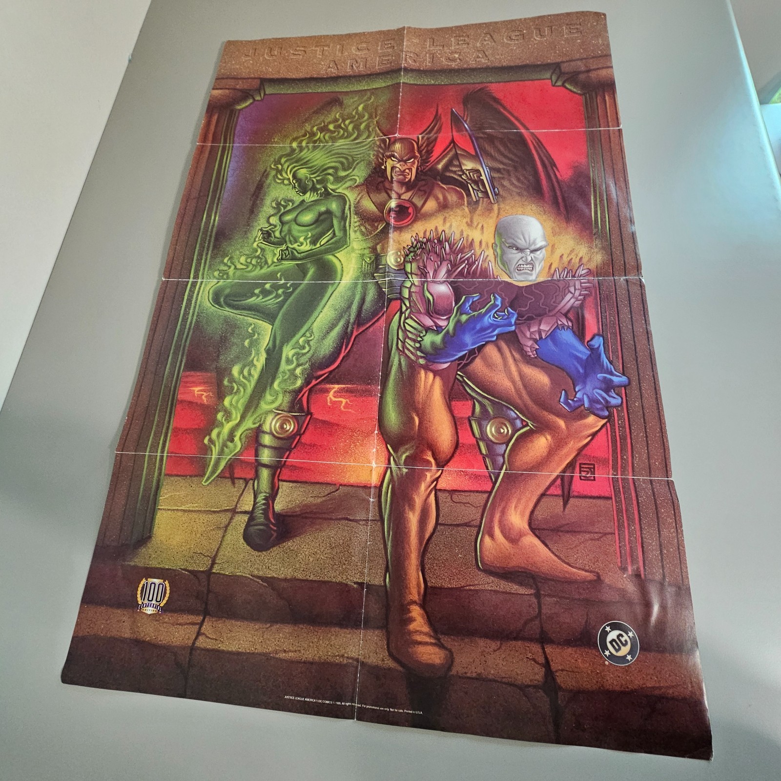 Vintage 1995 DC Justice League America Villains Promo Poster 22x34 Comics RARE Vintage 1995 DC Justice League America Villains Promo Poster 22x34 Comics RARE