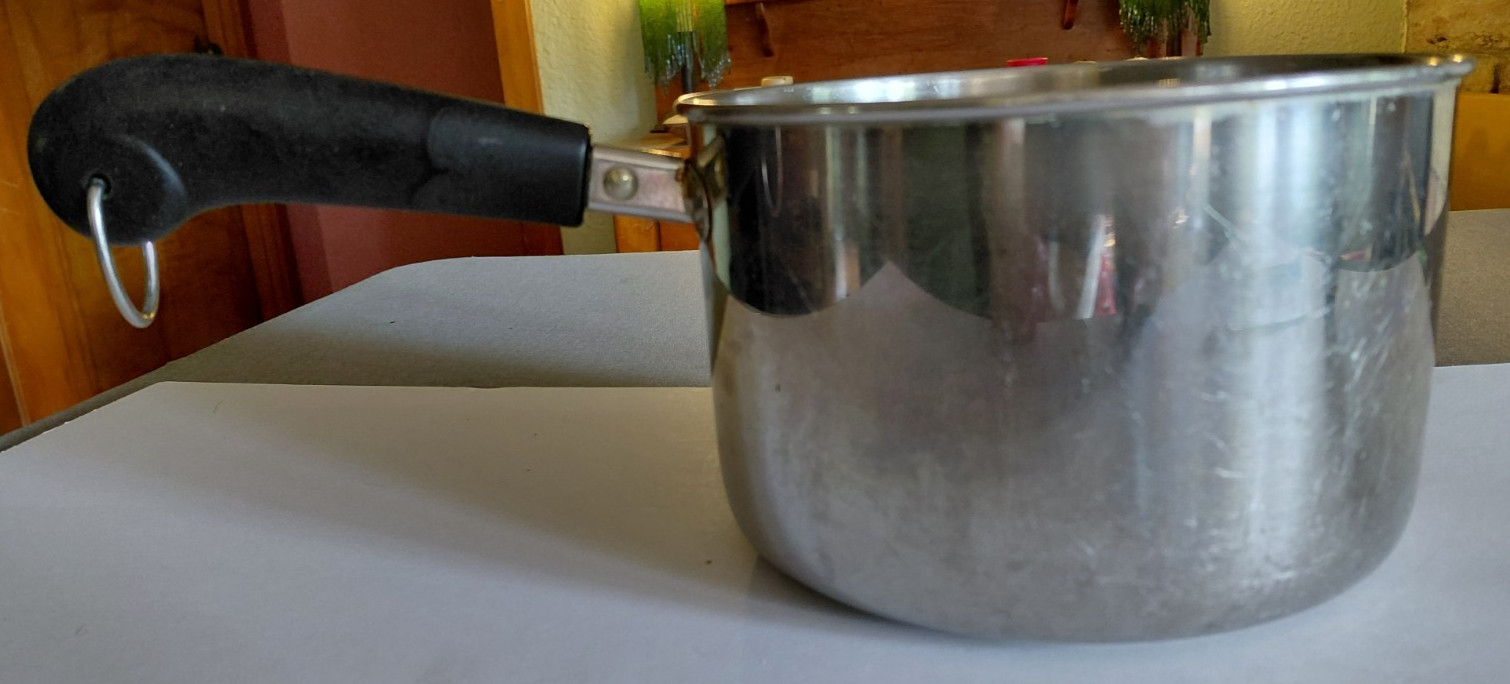 Revere Ware 1801 Saucepan Pot 3 Qt Heavy Disc Bottom Stainless Steel No Lid