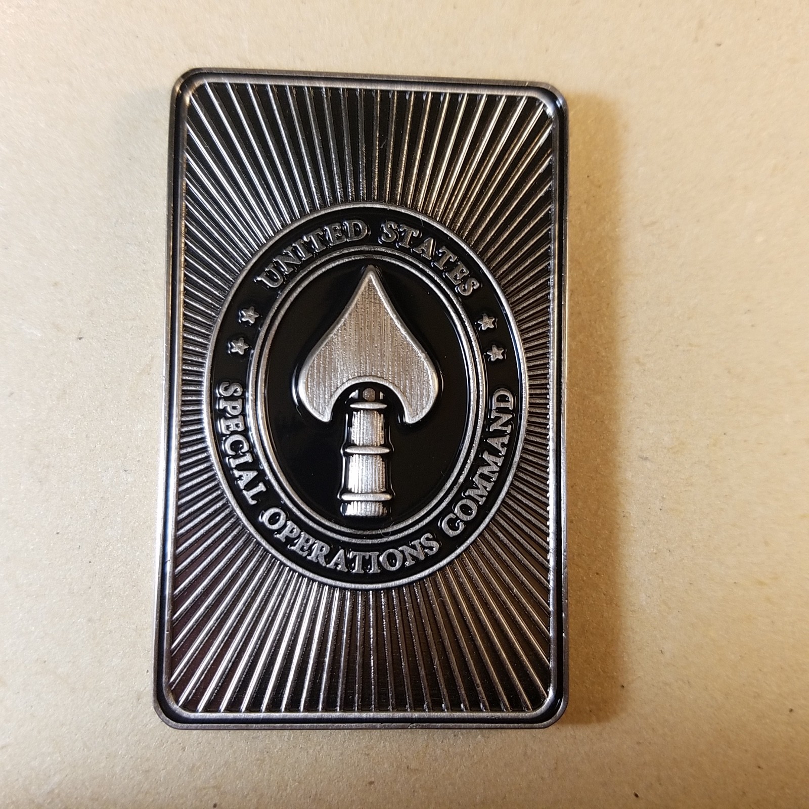 Special operations command Ace of Spades Challenge Coin 2.2\ Special operations command Ace of Spades Challenge Coin 2.2\