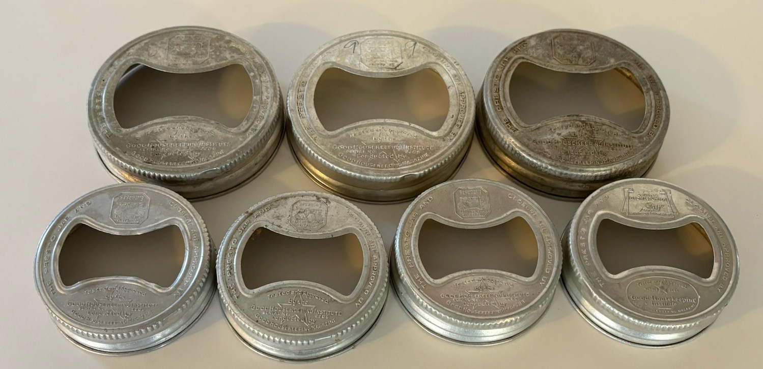 7 Vtg Presto Aluminum Canning Jar Lids  2 3/4