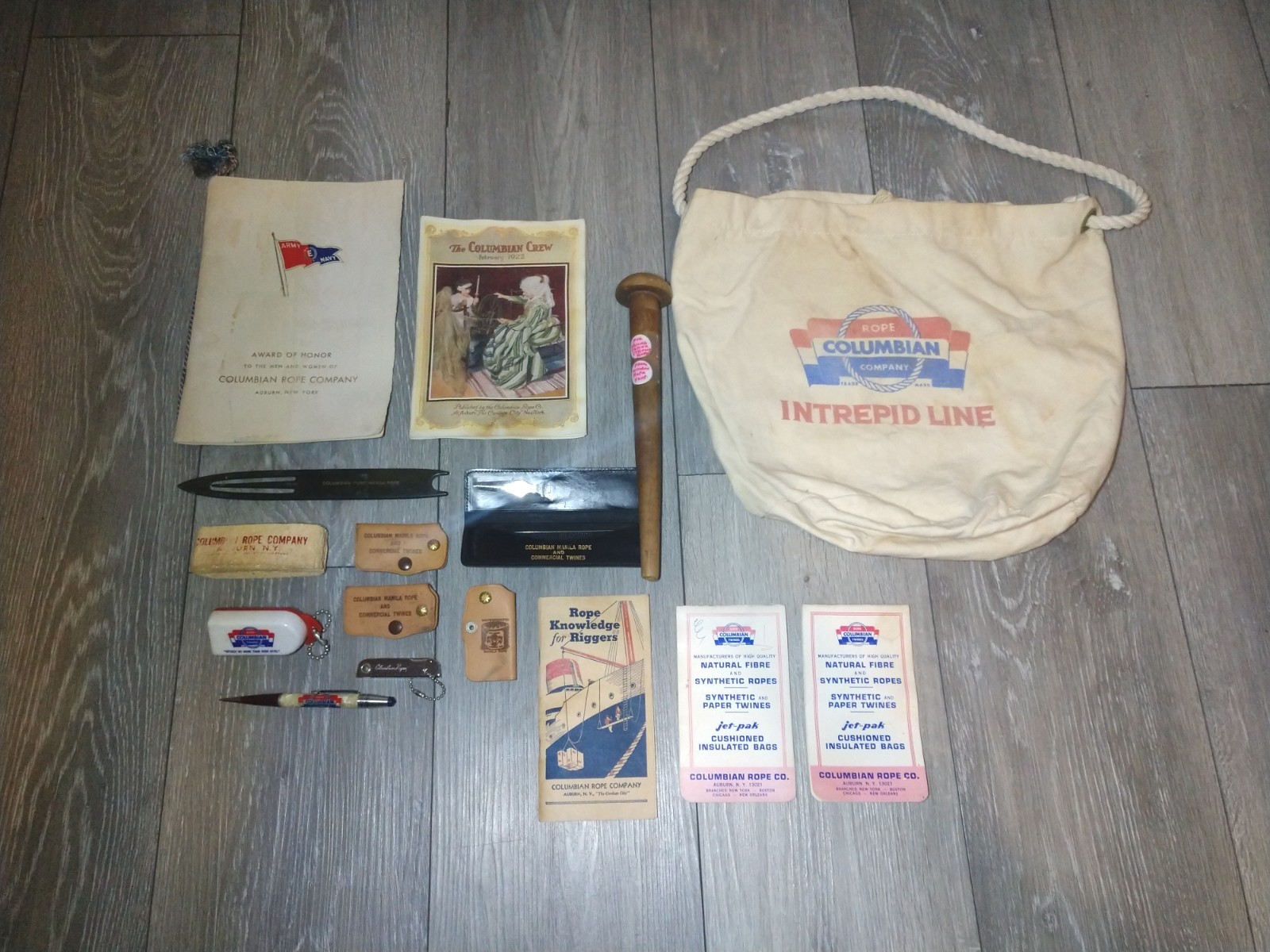 Vintage Lot Columbian Rope Co. Advertising Lot Twine Bag Mechanical Pencil Vintage Lot Columbian Rope Co. Advertising Lot Twine Bag Mechanical Pencil