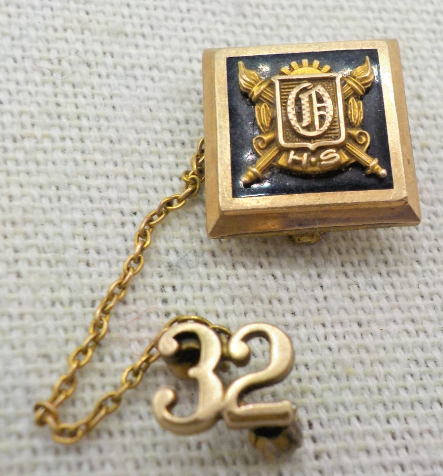 Vintage Antique High School Class of 1932 Graduation Pin