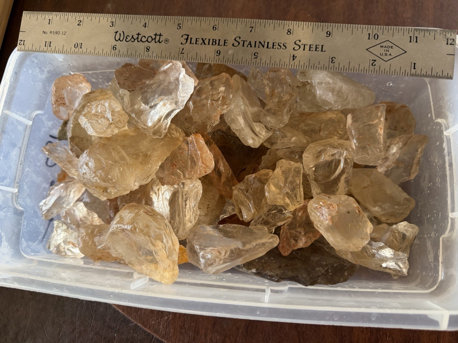 8.8 LB Mixed Rutilated Quartz Rough Rutile Crystal Lapidary Lot 4kg Natural