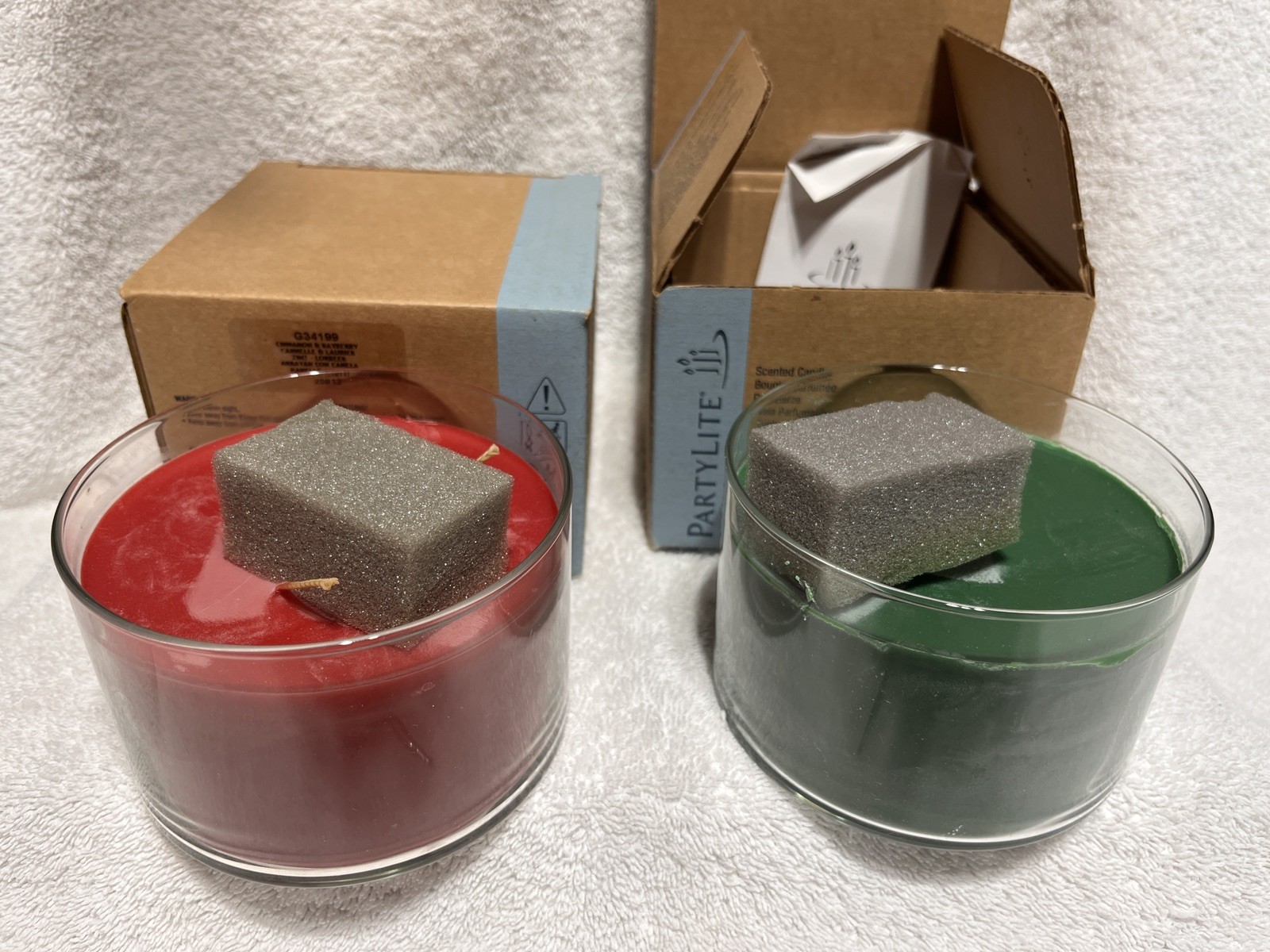 PartyLite Retired Candles: Set of 2 3-Wick Candles in Glass - NEW PartyLite Retired Candles: Set of 2 3-Wick Candles in Glass - NEW