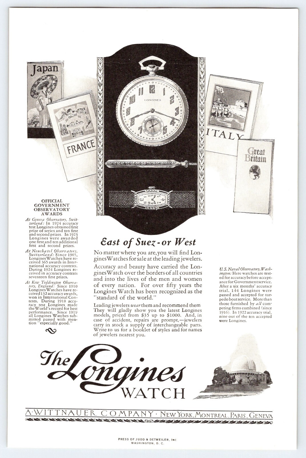 1925 THE LONGINES WATCH VTG 6.5