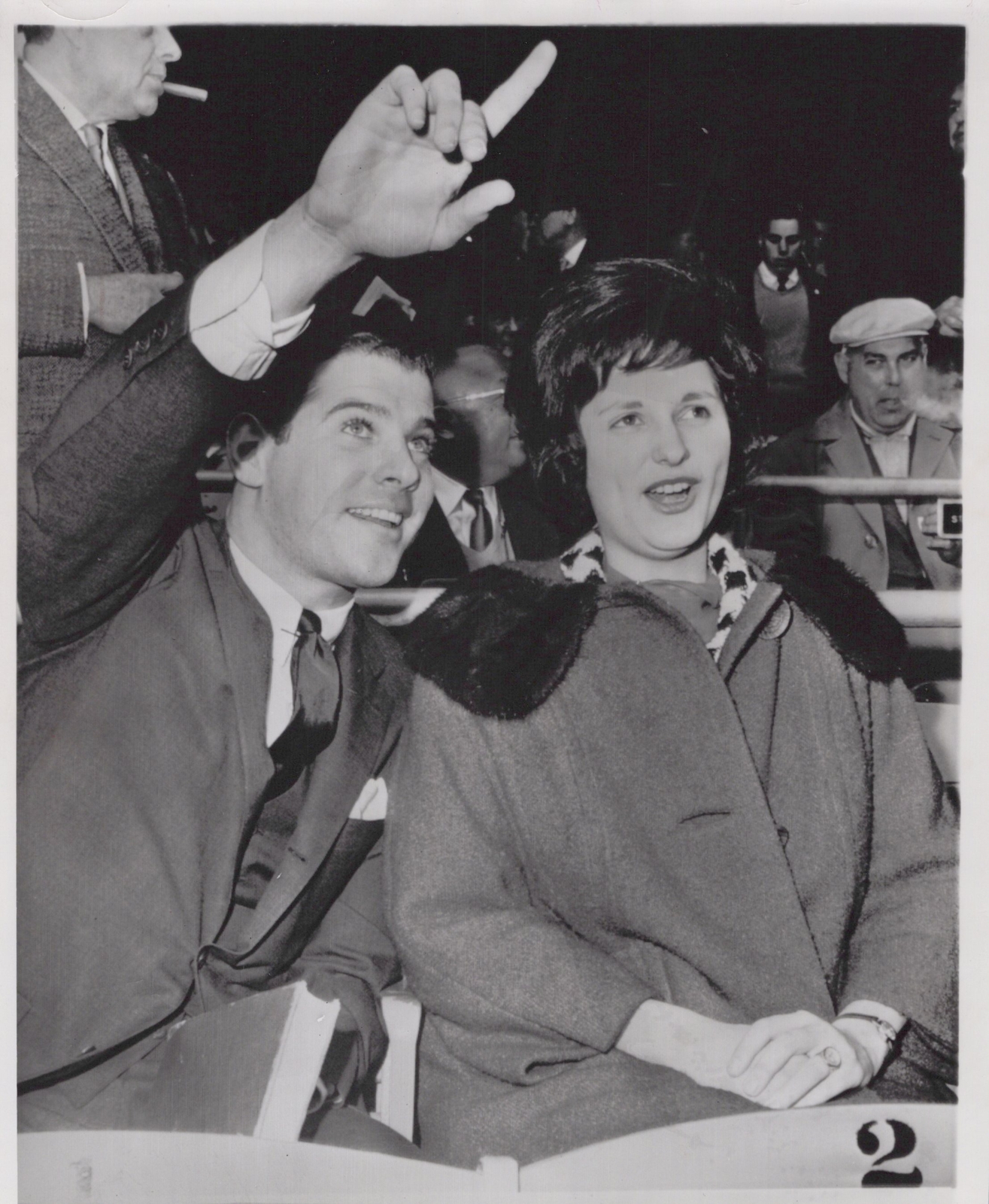 1964 Lynda Bird Johnson Kenny Rosen World Series Game St Louis Press Photo