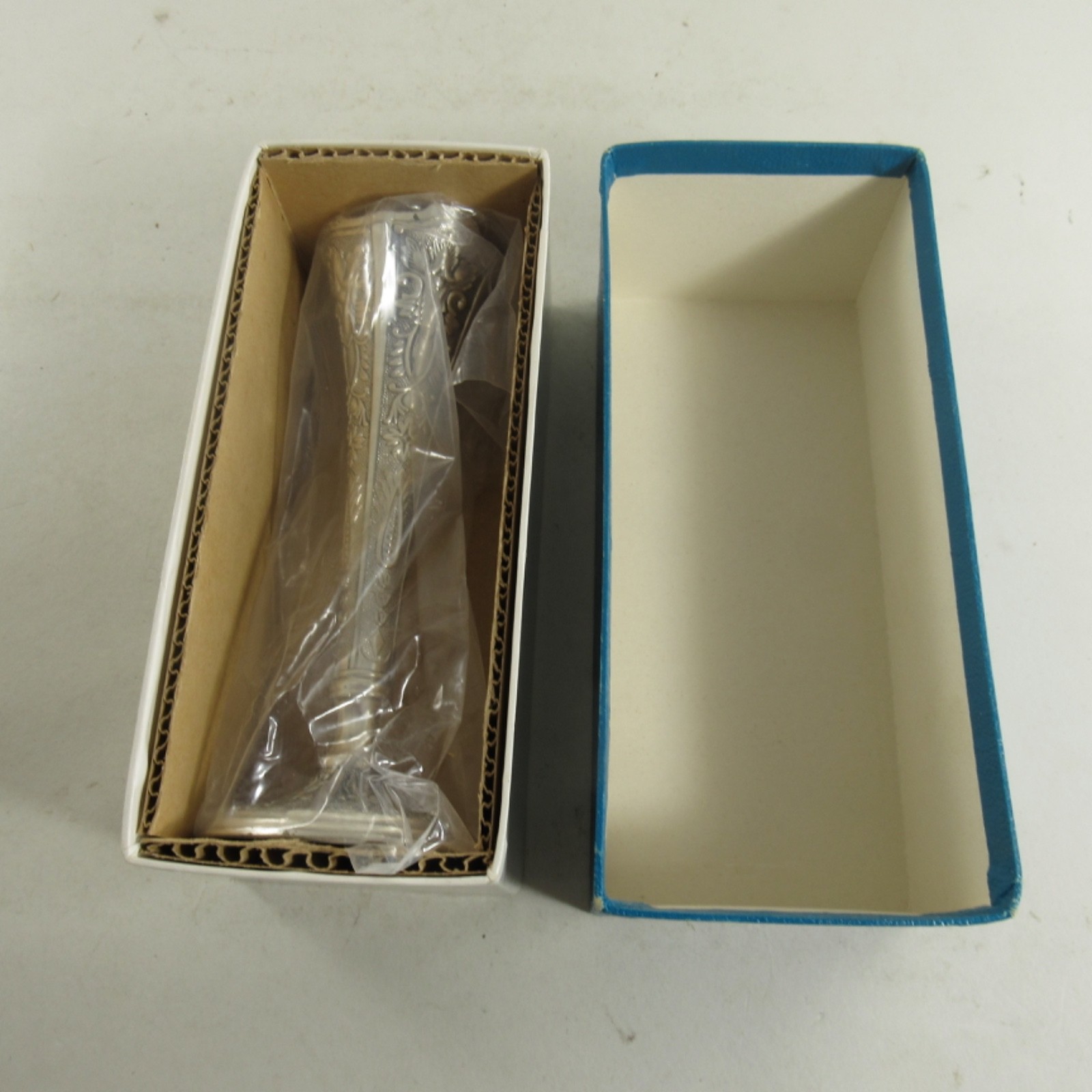 Vintage Raimond Silver Plate & Enamel Bud Vase 6