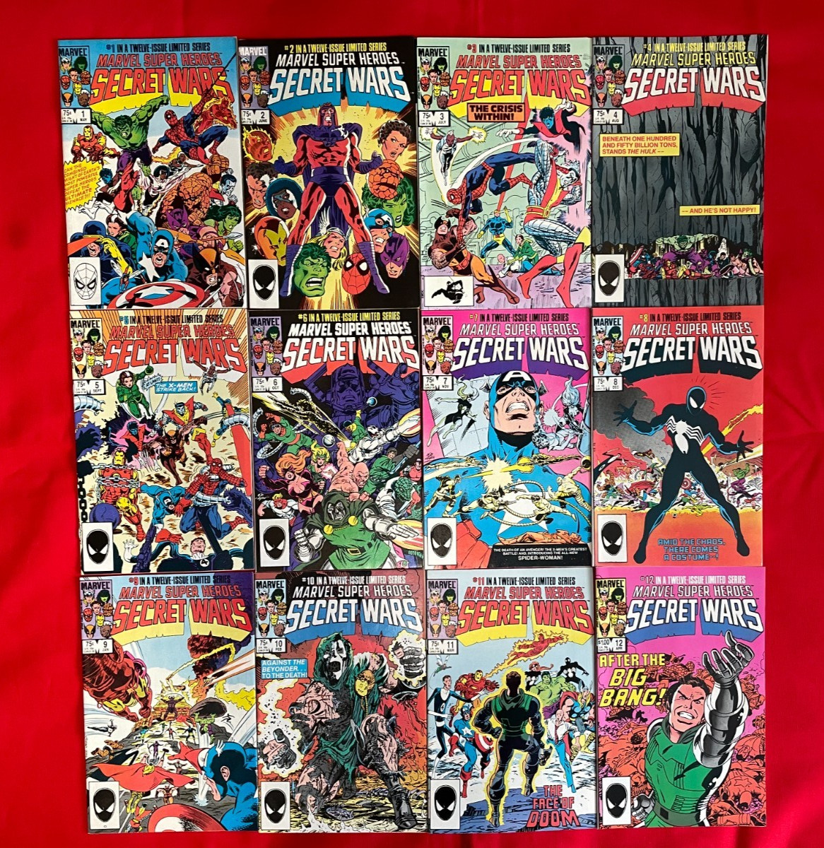 MARVEL SUPERHEROES SECRET WARS 1984 SET 1 - 12 COMPLETE BLACK COSTUME #8 26-942 MARVEL SUPERHEROES SECRET WARS 1984 SET 1 - 12 COMPLETE BLACK COSTUME #8 26-942