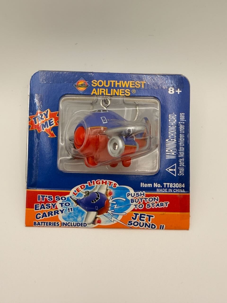 Rare Southwest Old Paint Colors Airplane Keychain W/Sound & Light Vintage Retro Rare Southwest Old Paint Colors Airplane Keychain W/Sound & Light Vintage Retro