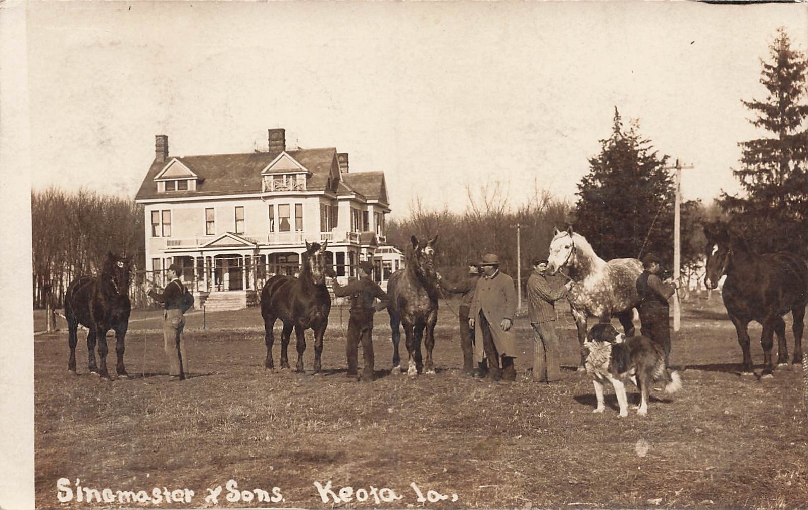 LP30 Keota Iowa Singmaster & Sons 1909 RPPC Postcard LP30 Keota Iowa Singmaster & Sons 1909 RPPC Postcard