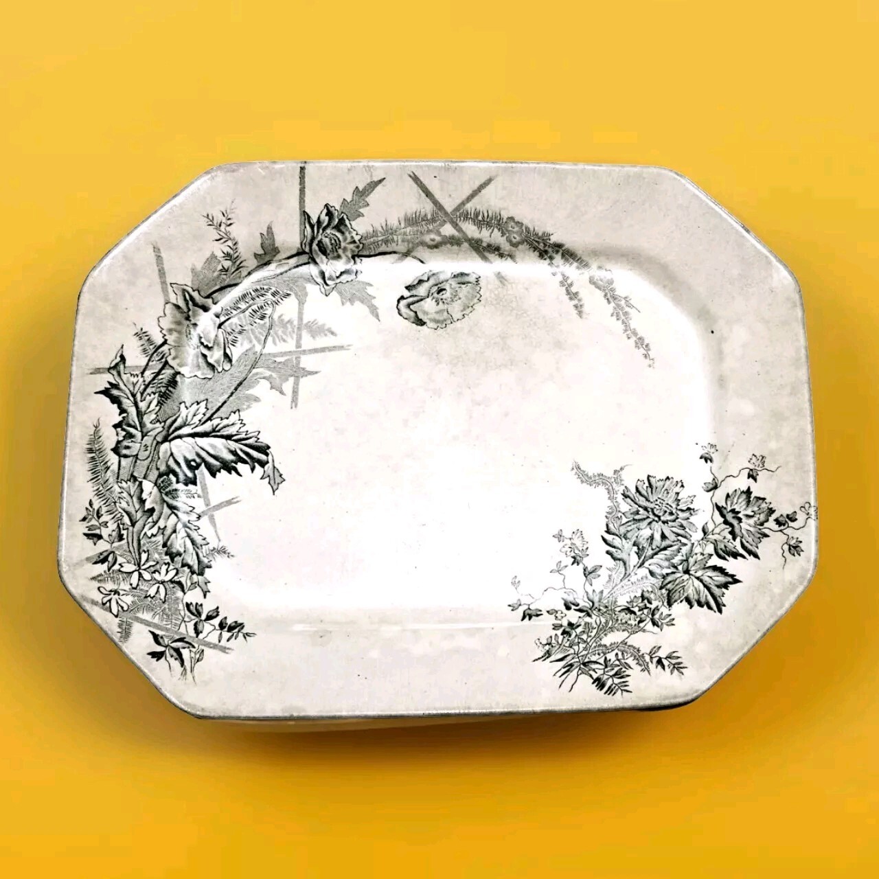 Rare collecta Antique Burgess and Leigh, Burleigh, \'Poppy\' Serving Platter Plate