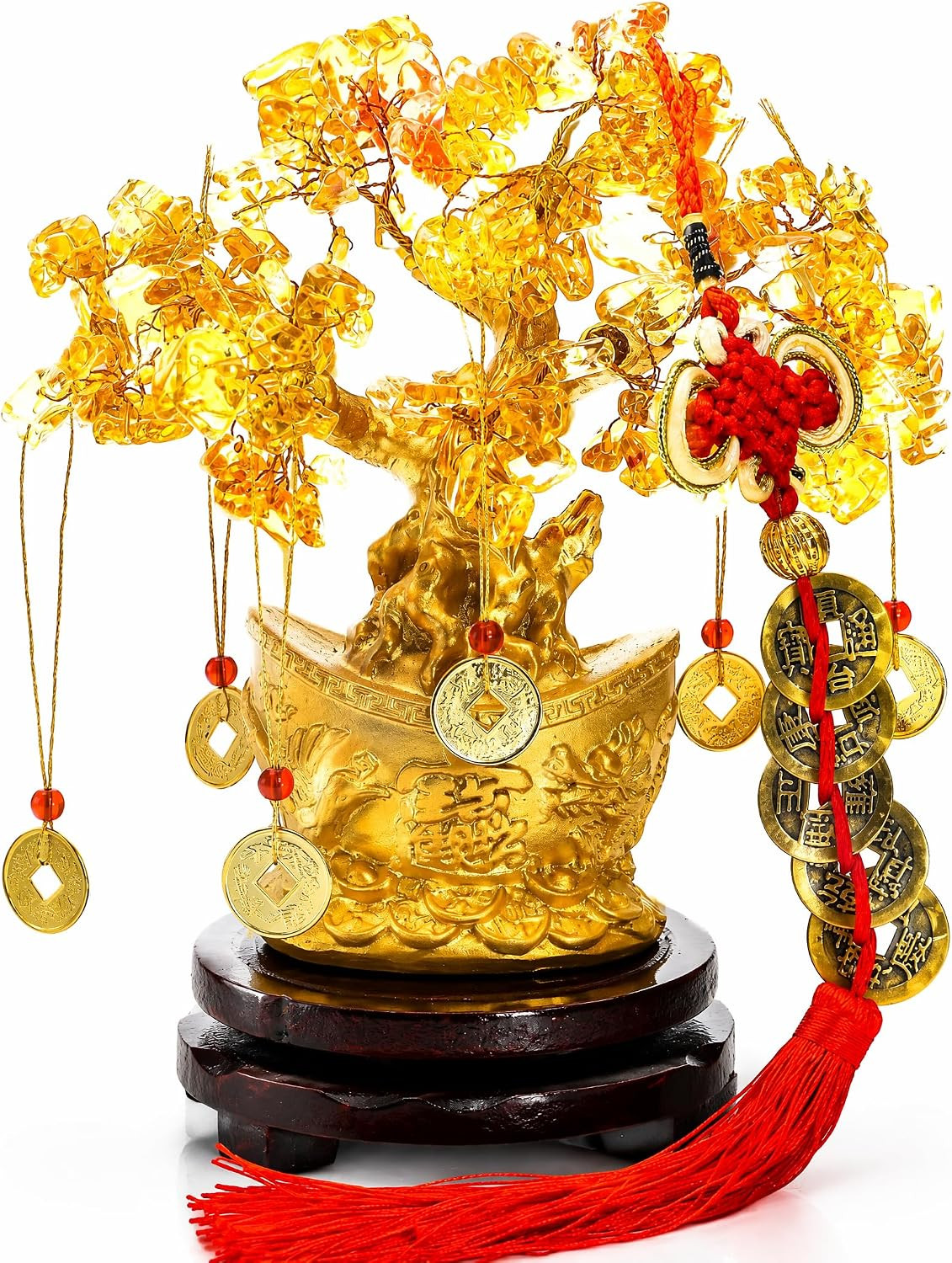 9 Piece Citrine Money Tree, 7 9 Piece Citrine Money Tree, 7