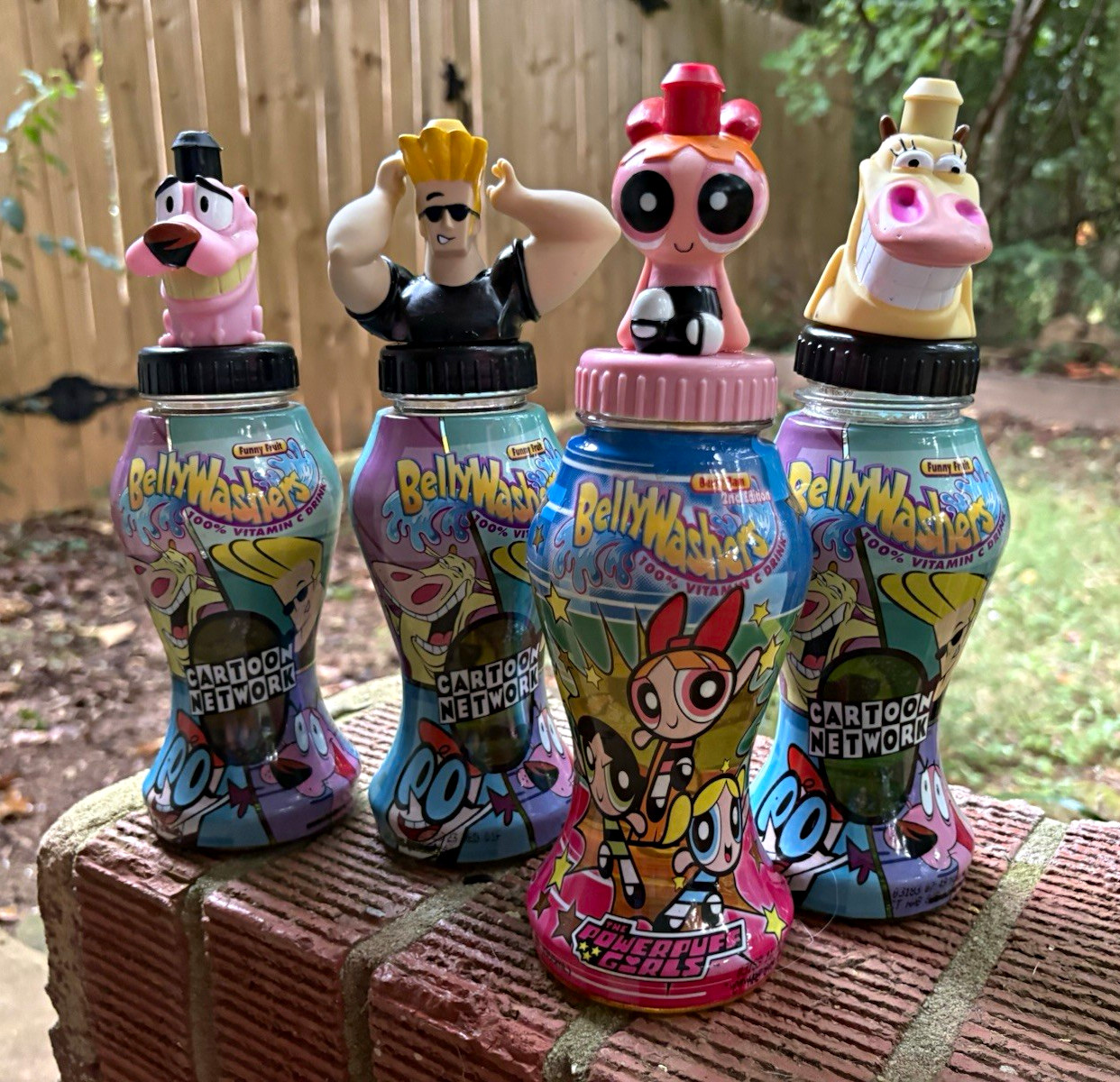 Vintage 2002 BellyWashers Lot 4 Courage Johnny Bravo Cow Blossom Sealed Full CN Vintage 2002 BellyWashers Lot 4 Courage Johnny Bravo Cow Blossom Sealed Full CN