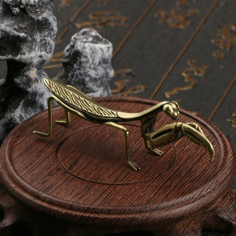 Metal Animal Ornament Home Vintage Brass Mantis Figurine Decor Fashion Gift Metal Animal Ornament Home Vintage Brass Mantis Figurine Decor Fashion Gift