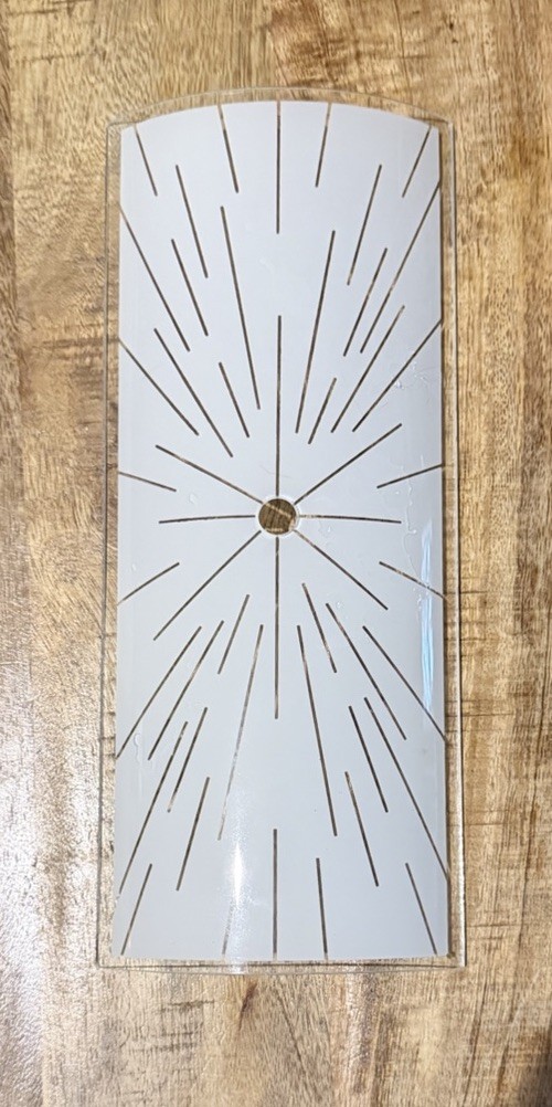Vintage MCM Atomic Glass Sconce Shades Pair Starburst Retro 1950s 1960s Vintage MCM Atomic Glass Sconce Shades Pair Starburst Retro 1950s 1960s