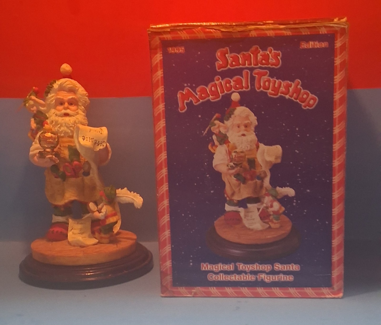  Vintage 1995 \'Santa\'s Magical Toyshop\' Figurine By Cheryl Ann Limited Edition
