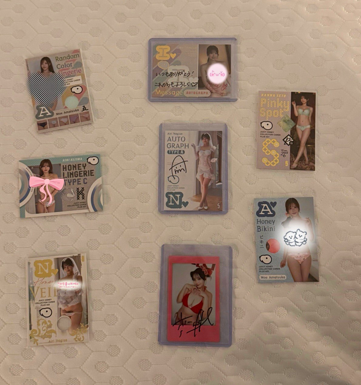 Juicy Honey Collection Cards Plus #25/#27 Auto Memorabilia Serial# 8-Card Lot Juicy Honey Collection Cards Plus #25/#27 Auto Memorabilia Serial# 8-Card Lot