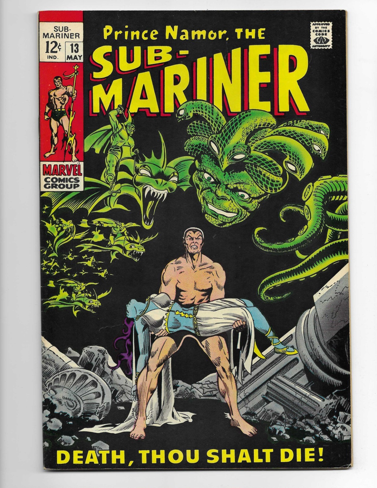 Sub-Mariner 13 1969 Marvel Comics F/VF 7.0 1st App Gargantos Serpent Crown