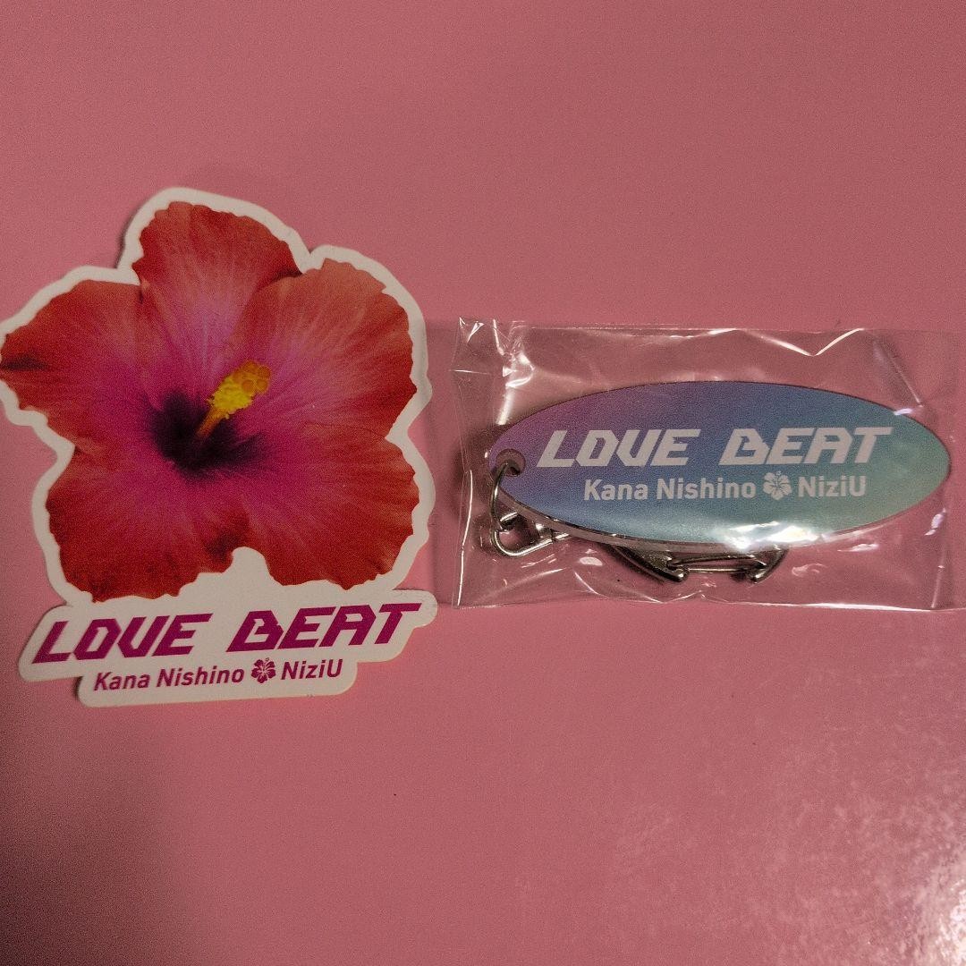 Kana Nishino NiziU LOVE BEAT Keychain Sticker Hibiscus Flower