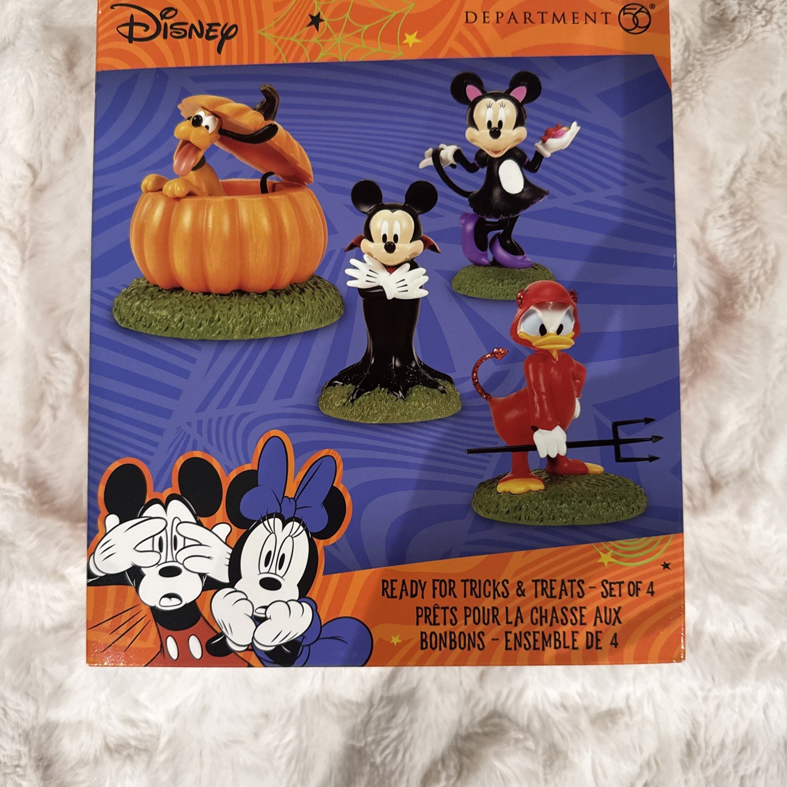 Disney Halloween Village Department 56 Ready For Tricks & Treats Set Of 4￼