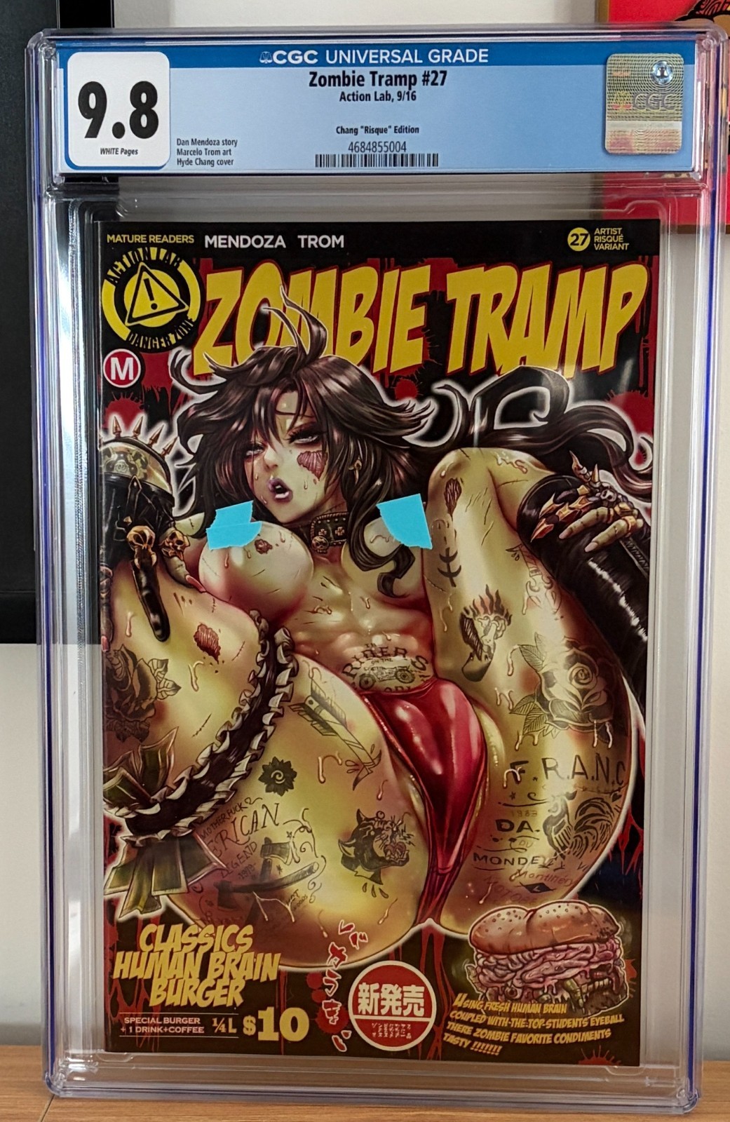 Zombie Tramp #27 CGC 9.8 Hyde Chang Risque Variant LTD 2000 Action Lab 2016 CGC