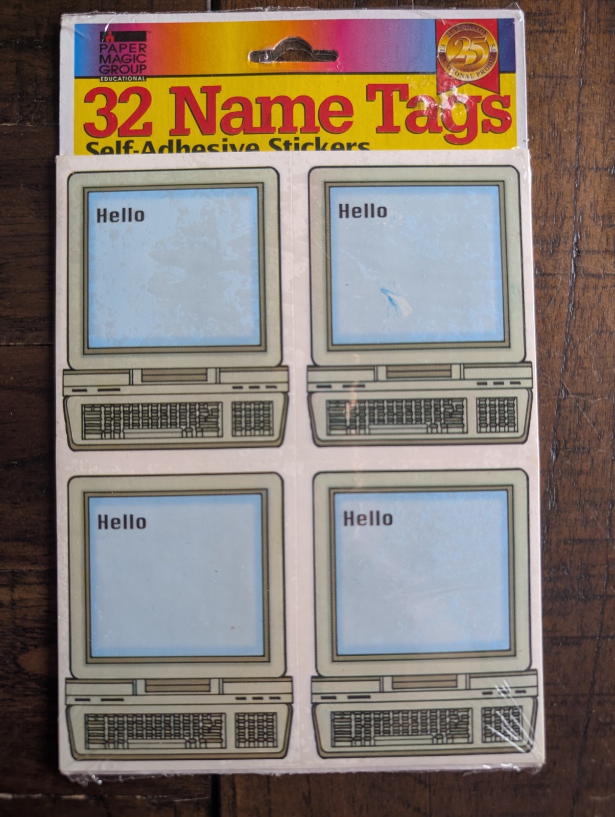 *VINTAGE *SEALED* Paper Magic Group 32 Self-Adhesive Name Tags - Computers