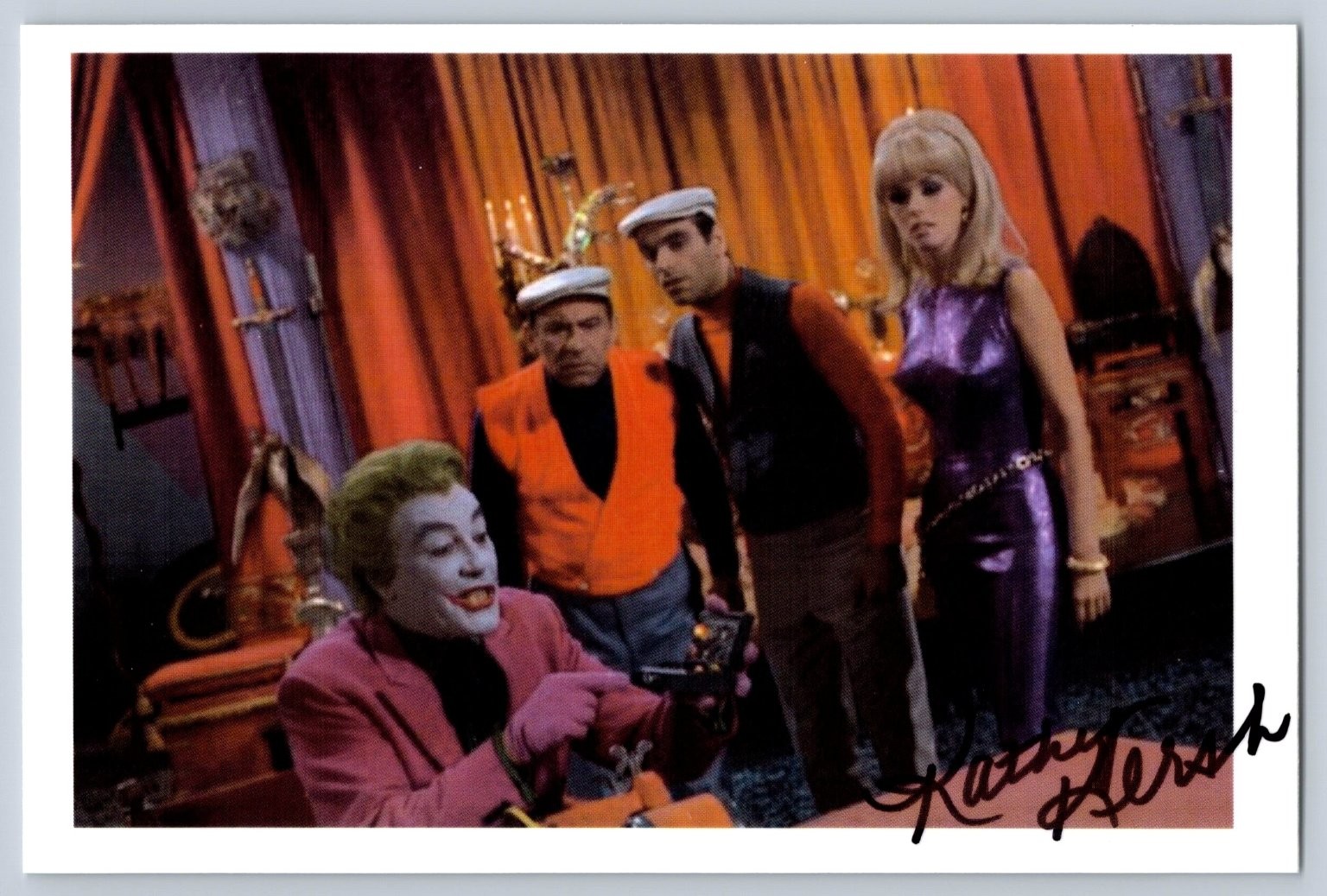Kathy Kersh Autographed Photo Batman 1966 TV Series Actress Joker Scene