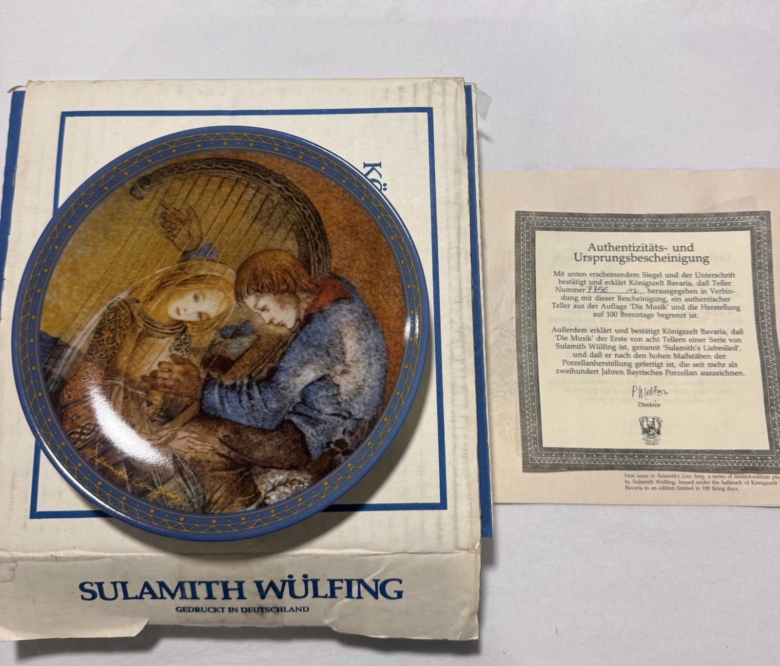 Königszelt Bavaria Sulamith Wülfing Porcelain Plate Angel Child Ltd Ed 7756 Königszelt Bavaria Sulamith Wülfing Porcelain Plate Angel Child Ltd Ed 7756
