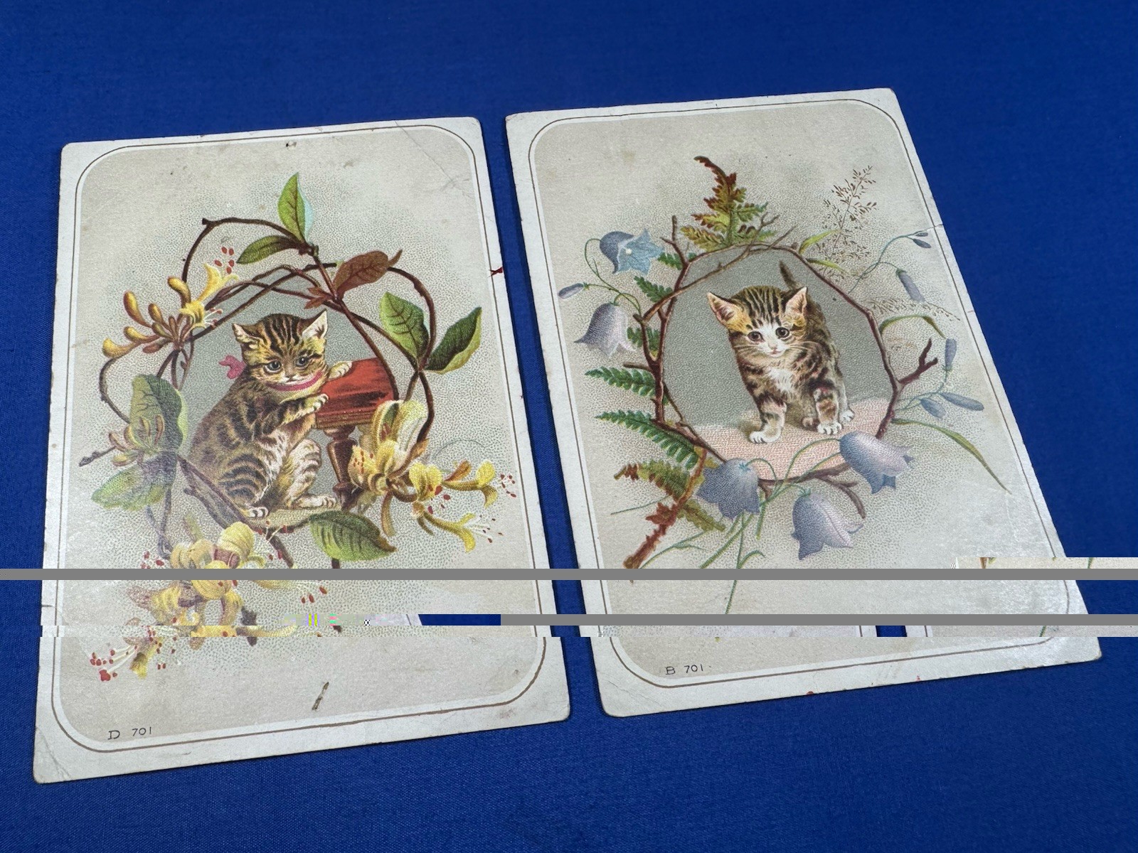 2 C.1890 Trade Cards w/ Kittens ~ JOHNS & Co. Lithographers ~ Cleveland, OH 2 C.1890 Trade Cards w/ Kittens ~ JOHNS & Co. Lithographers ~ Cleveland, OH