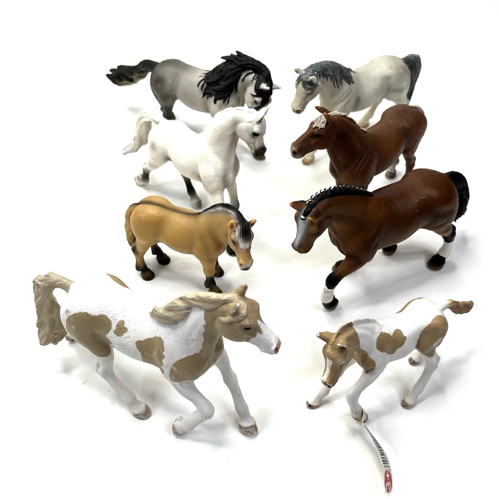 Schleich Horse Lot 8 Horses Stallion Fjord Pony Paint Mom & Baby Arabian Mare Schleich Horse Lot 8 Horses Stallion Fjord Pony Paint Mom & Baby Arabian Mare