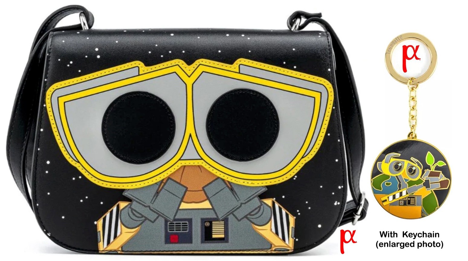 Loungefly Disney Pixar WALL-E Eve Boot Galaxy Funko Pop Cosplay Bag & Keychain