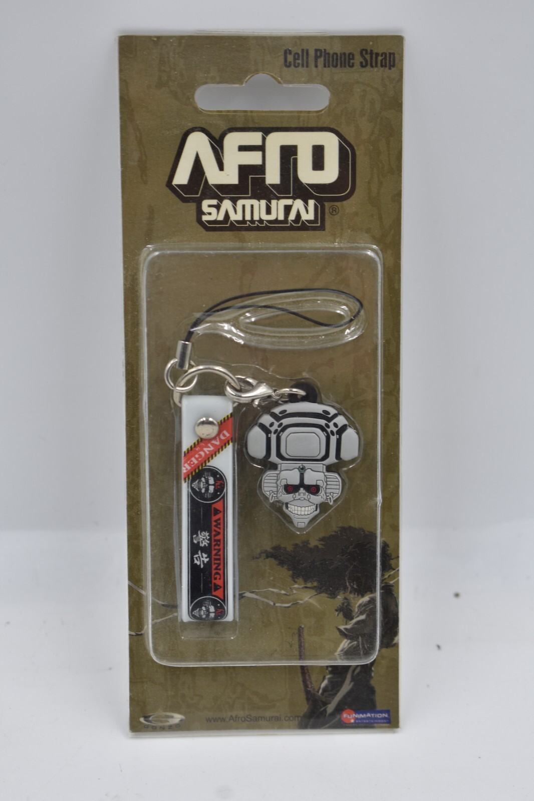 GE Animation Afro Samurai Afro Droid Keychain Cell Phone Strap Cool Anime Item