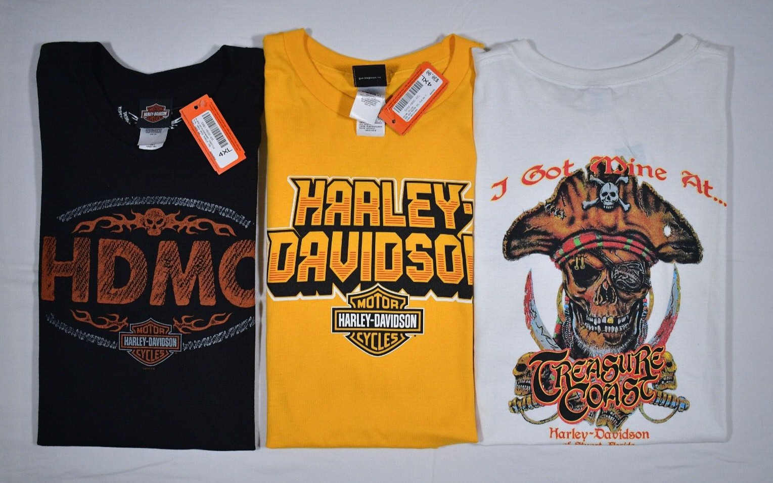Lot of 3 NWT Genuine Harley-Davidson Mens 4XL T-Shirts (One Sleeveless)