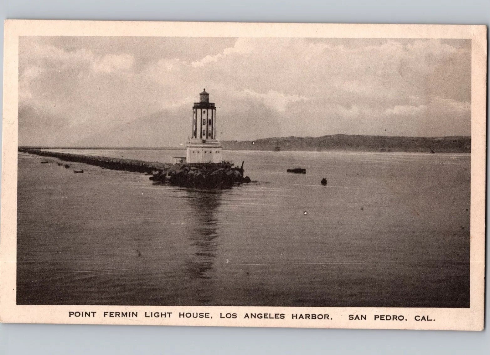 c1935 Point Fermin Lighthouse Los Angeles Harbor San Pedro California CA