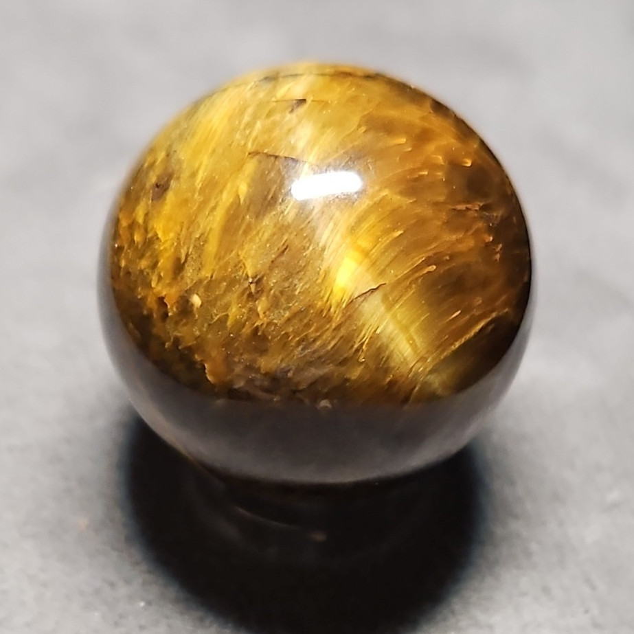 Golden Tiger's Eye Polished Crystal Sphere Ball Mineral Display Specimen