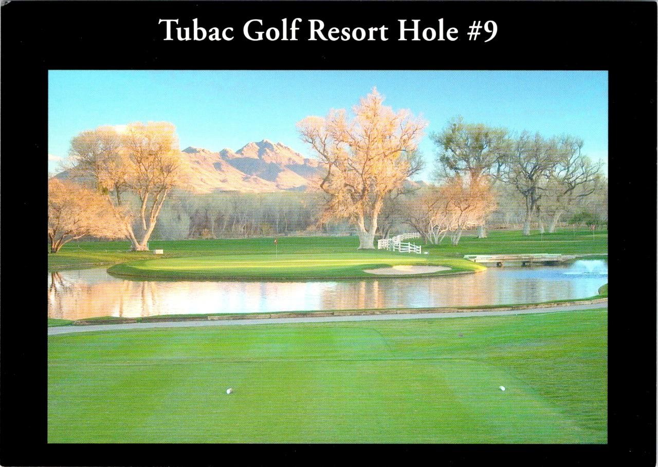 Tubac, AZ Arizona  TUBAC GOLF RESORT HOTEL Course Hole #9  4X6 Golfing Postcard
