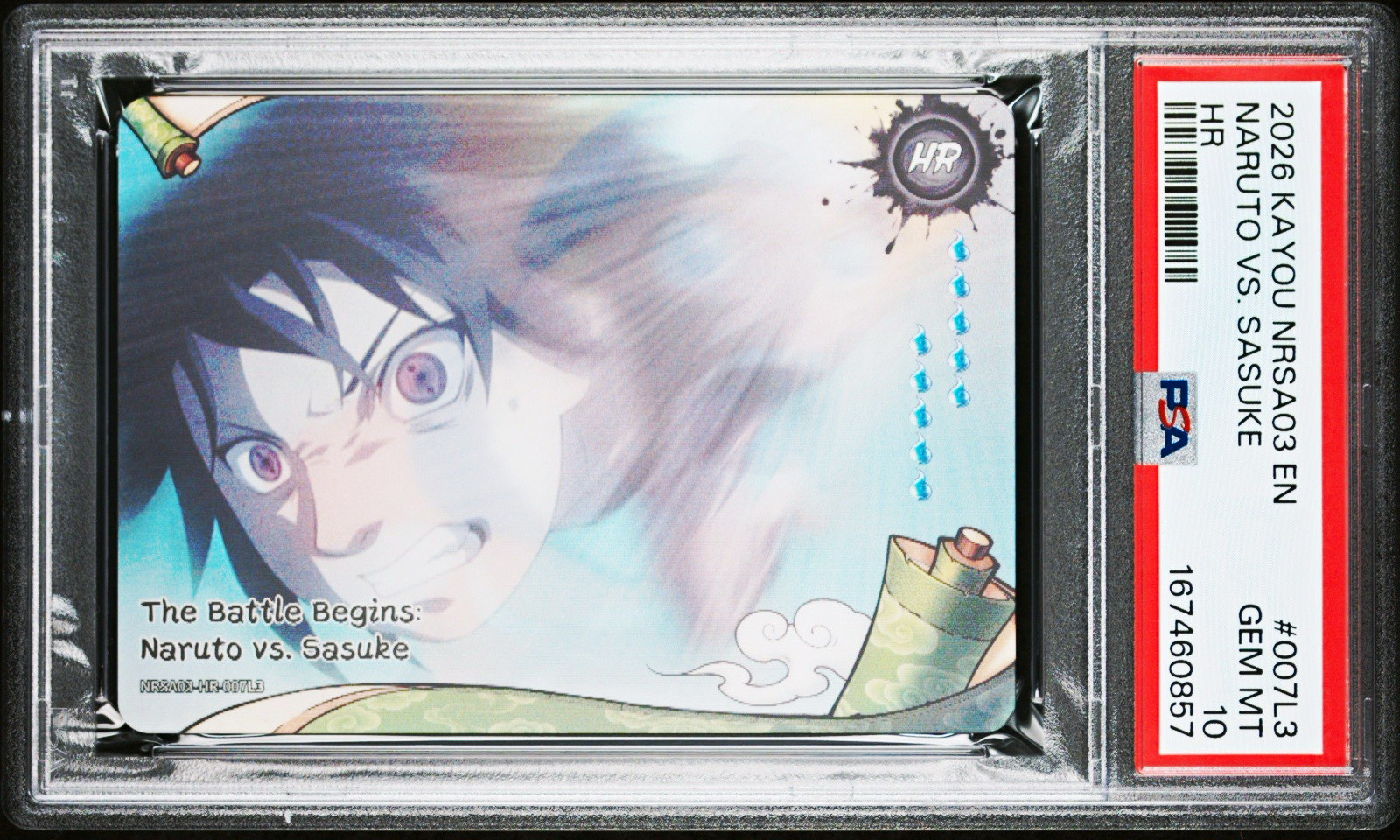 2026 Kayou: Naruto Naruto vs. Sasuke NRSA03-HR-007L3 PSA 10 