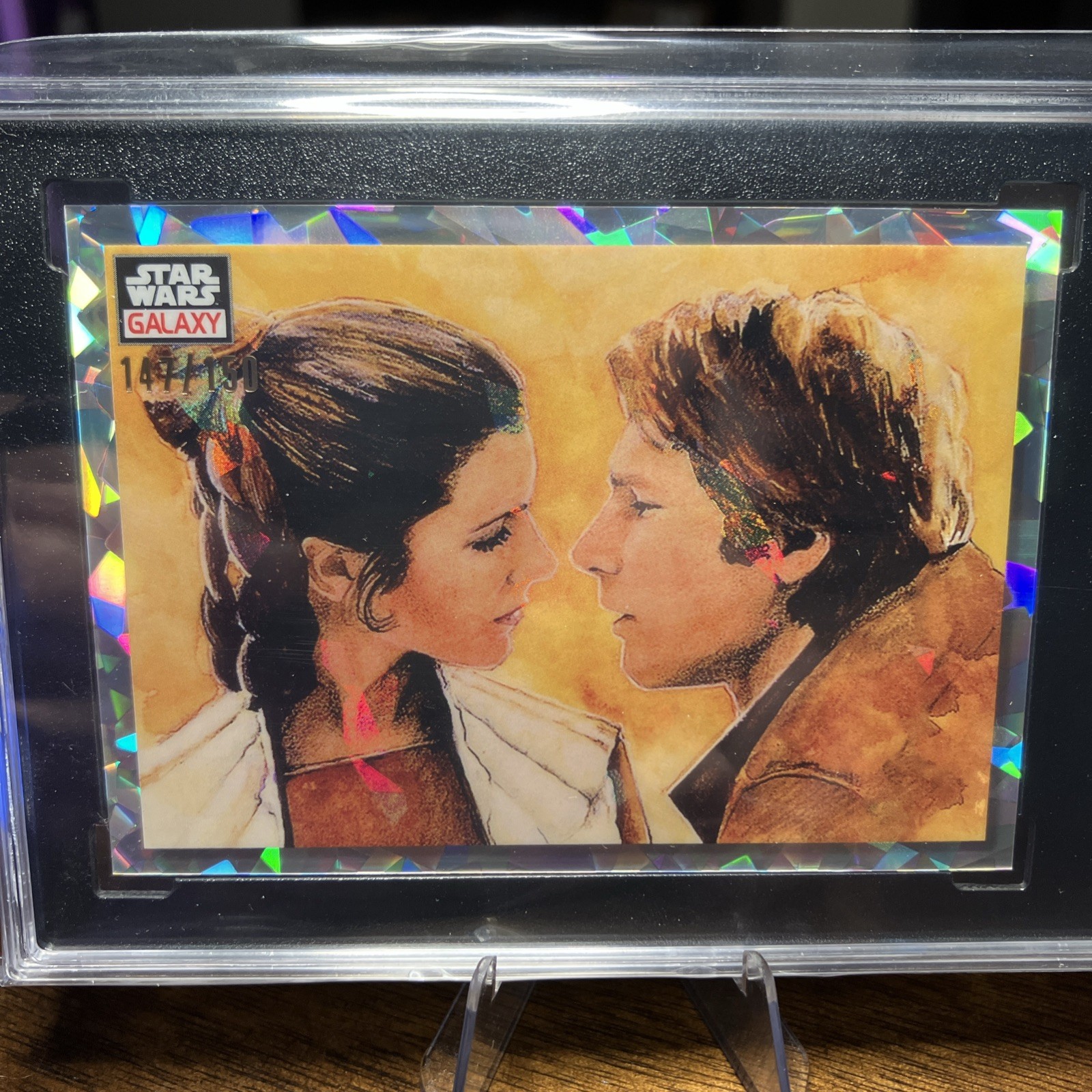 2023 Topps Chrome Star Wars Galaxy The Princess & The Scoundrel #5 Atomic /150 2023 Topps Chrome Star Wars Galaxy The Princess & The Scoundrel #5 Atomic /150